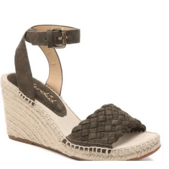Splendid Shoes - Splendid Tasman green suede espadrilles Strappy wedge sandals size 7.5​​​​​​​​​